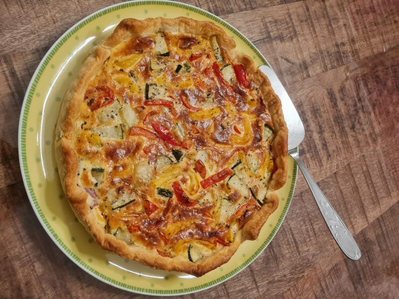Cliquez pour zoomer ! Quiche poivrons et courgettes Thermomix par Dine38460