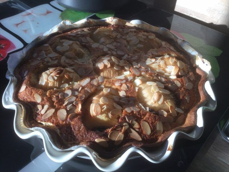Cliquez pour zoomer ! Tarte aux poires sur lit de chocolat Thermomix par Solmar