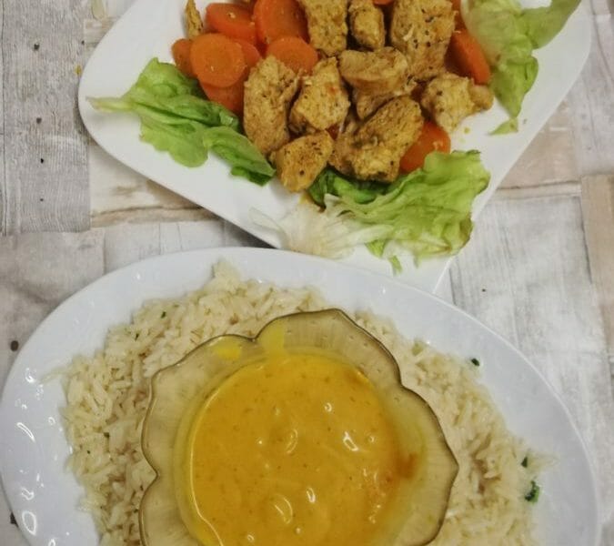 Cliquez pour zoomer ! Poulet coco aux 3 épices Thermomix par Aichou