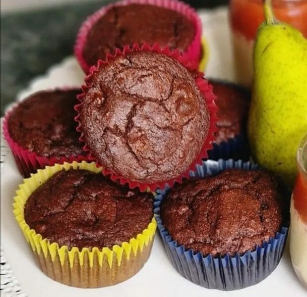 Cliquez pour zoomer ! Muffins poires chocolat Thermomix par SabouH. insta: sabouh23