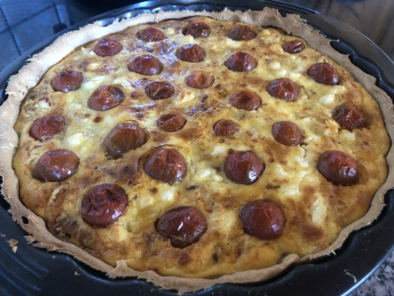 Cliquez pour zoomer ! Quiche poulet et tomates cerises Thermomix par Lolore