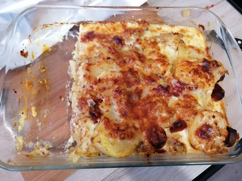 Cliquez pour zoomer ! Gratin de pommes de terre au chorizo Thermomix par isa31600