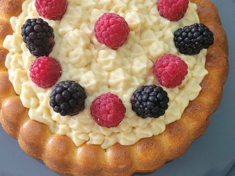 Cliquez pour zoomer ! Tarte renversée aux fruits rouges et citron vert Thermomix par lncrx