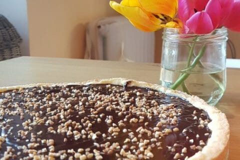 Cliquez pour zoomer ! Tarte au chocolat et cacahuètes caramélisées Thermomix par Likouss37