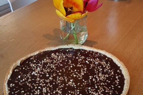 Cliquez pour zoomer ! Tarte au chocolat et cacahuètes caramélisées Thermomix par Likouss37