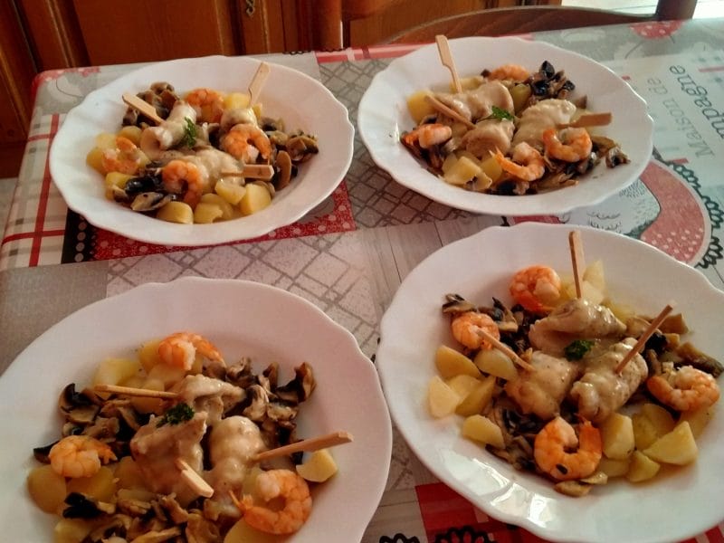 Cliquez pour zoomer ! Filets de sole aux crevettes et champignons Thermomix par soeurette65