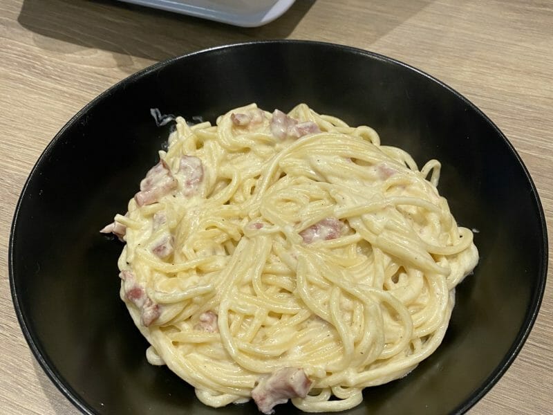 Cliquez pour zoomer ! Pâtes carbonara Thermomix par manouneee