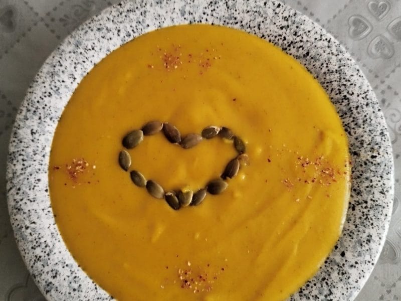 Cliquez pour zoomer ! Velouté carottes et pommes, au lait de coco Thermomix par L'Alsacienne