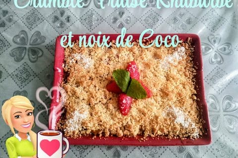 Cliquez pour zoomer ! Crumble fraise rhubarbe et noix de coco Thermomix par L'Alsacienne