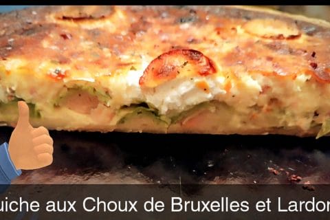 Cliquez pour zoomer ! Quiche aux choux de Bruxelles et lardons Thermomix par L'Alsacienne