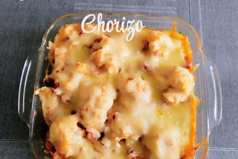 Cliquez pour zoomer ! Gratin de chou-fleur au chorizo Thermomix par L'Alsacienne
