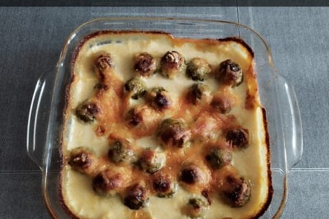 Cliquez pour zoomer ! Gratin de choux de Bruxelles au comté Thermomix par L'Alsacienne