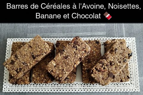 Cliquez pour zoomer ! Barres de céréales à l’avoine, noisettes, banane et chocolat Thermomix par L'Alsacienne