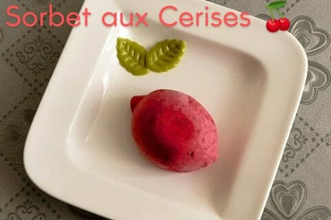 Cliquez pour zoomer ! Sorbet aux cerises Thermomix par L'Alsacienne
