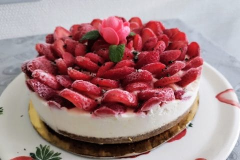 Cliquez pour zoomer ! Tarte aux fraises sans cuisson Thermomix par L'Alsacienne
