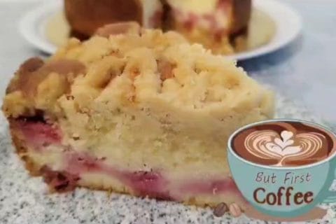 Cliquez pour zoomer ! Crumb cake framboises Thermomix par L'Alsacienne