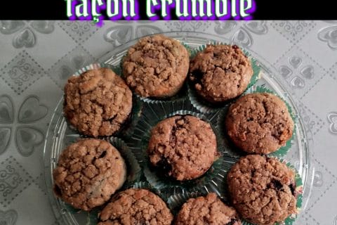 Cliquez pour zoomer ! Muffins aux mûres façon crumble Thermomix par L'Alsacienne