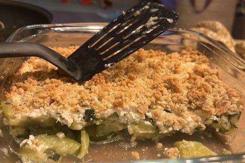 Cliquez pour zoomer ! Gratin de courgette à la ricotta et crumble Thermomix par Juliie34