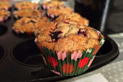 Cliquez pour zoomer ! Muffins aux mûres façon crumble Thermomix par stephijames