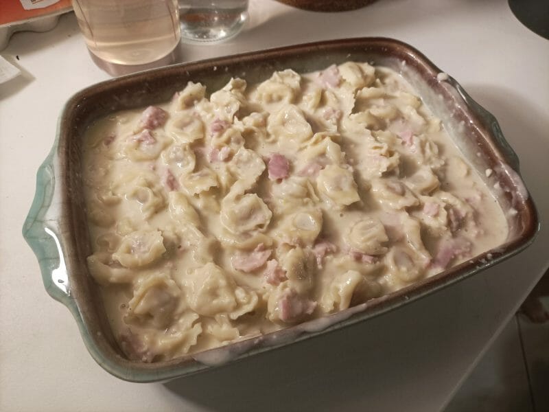 Cliquez pour zoomer ! Tortellini sauce crémeuse au jambon Thermomix par vivi35190