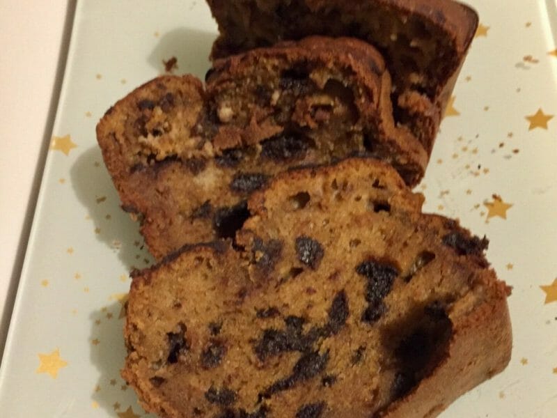 Cliquez pour zoomer ! Cake banane et pépites de chocolat Thermomix par Choupi38