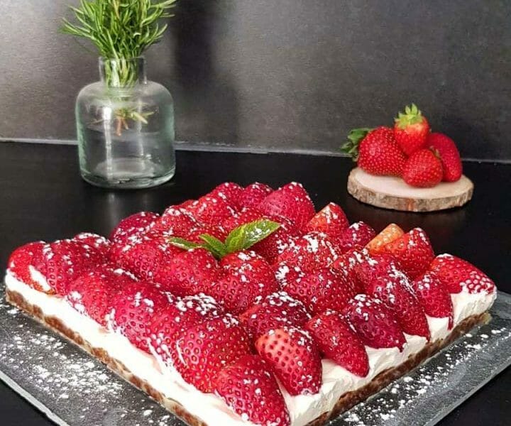 Cliquez pour zoomer ! Tarte aux fraises sans cuisson Thermomix par Cindy041192