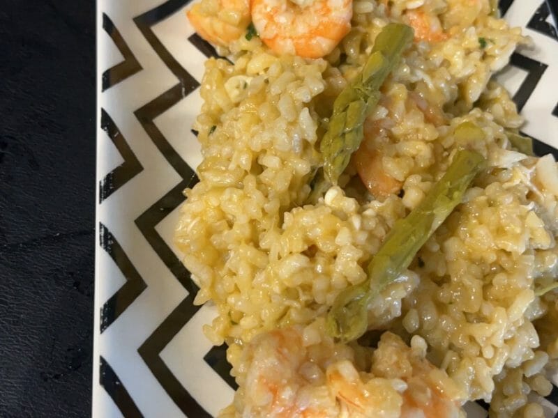 Cliquez pour zoomer ! Risotto aux crevettes et asperges Thermomix par melthermo6303