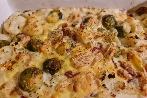 Cliquez pour zoomer ! Gratin de choux de Bruxelles au comté Thermomix par bleuet59