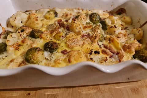 Cliquez pour zoomer ! Gratin de choux de Bruxelles au comté Thermomix par bleuet59