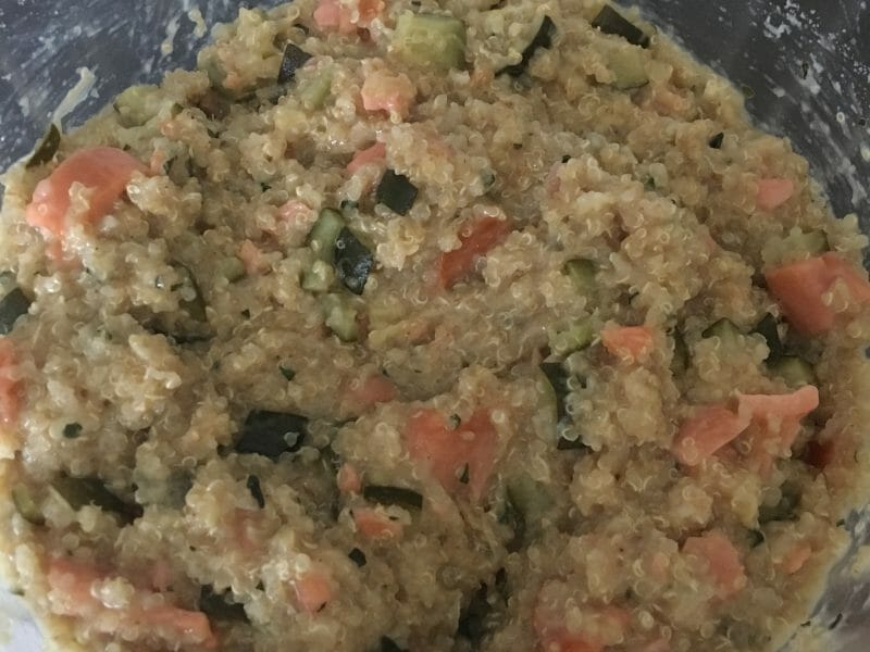 Cliquez pour zoomer ! Risotto de quinoa, courgettes et saumon Thermomix par Anatessa