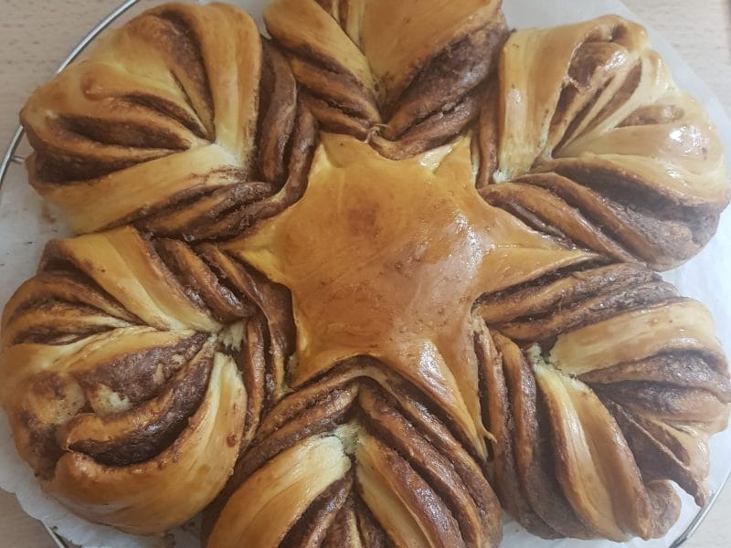 Cliquez pour zoomer ! Brioche étoilée au Nutella Thermomix par cauca