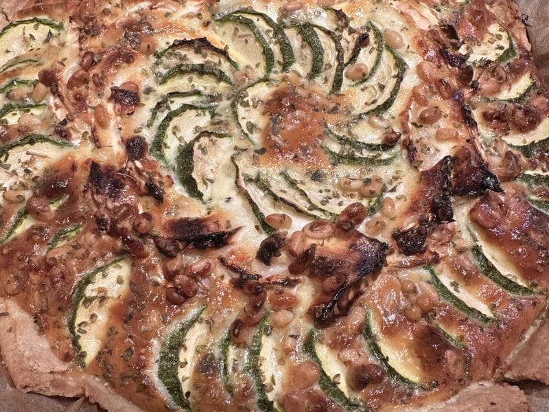 Cliquez pour zoomer ! Tarte courgettes, chèvre et pignons de pin Thermomix par Andalucia06