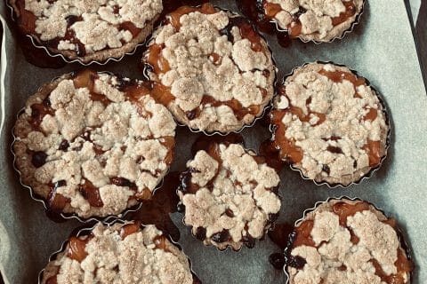 Cliquez pour zoomer ! Tarte aux cerises façon crumble Thermomix par fifette