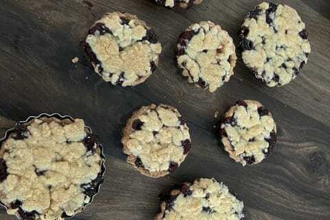 Cliquez pour zoomer ! Tarte aux cerises façon crumble Thermomix par fifette