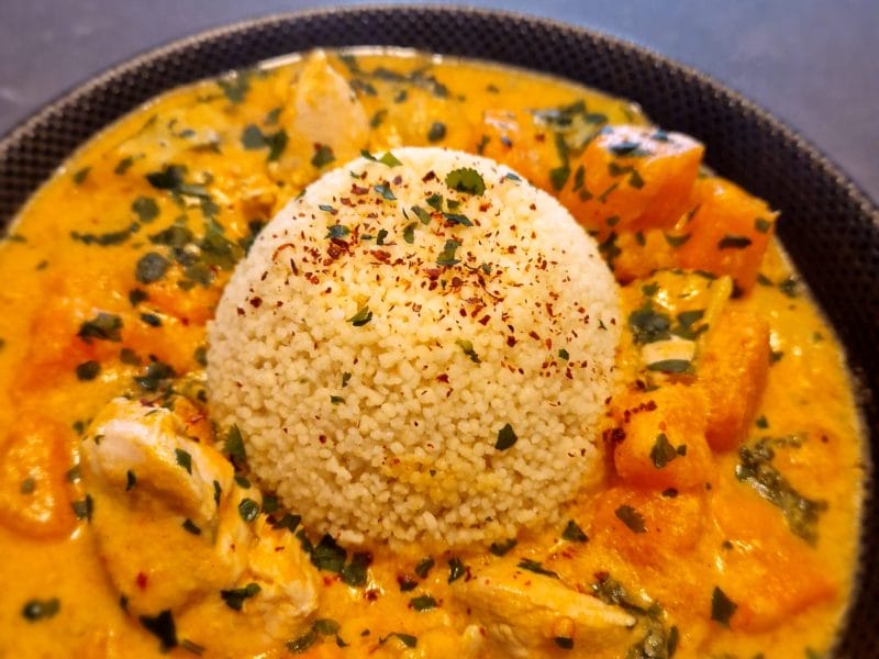 Cliquez pour zoomer ! Curry de poulet aux patates douces Thermomix par naturailes