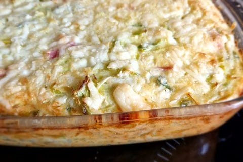 Cliquez pour zoomer ! Clafoutis cancoillotte, poireaux et chorizo Thermomix par naturailes