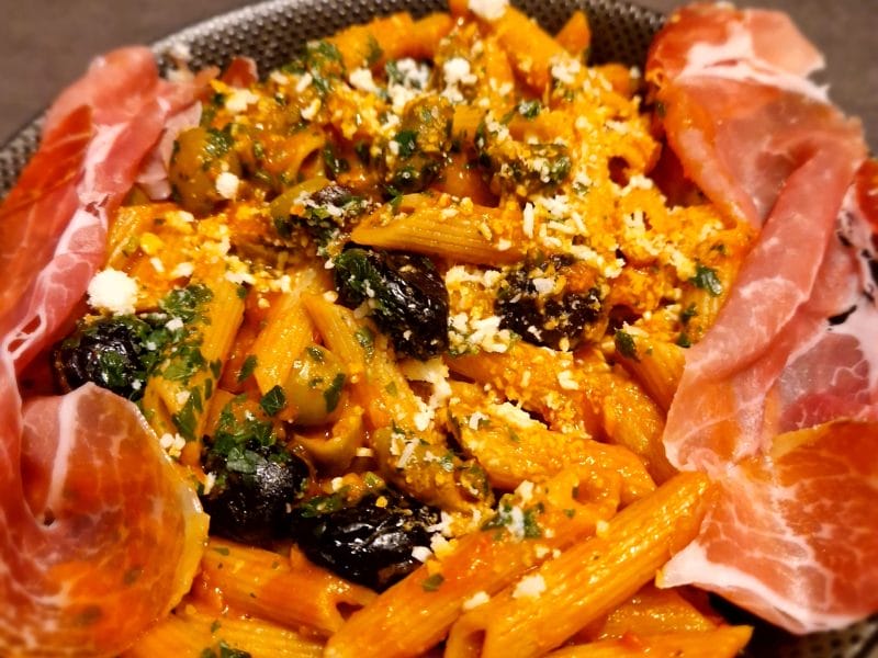 Cliquez pour zoomer ! Penne alla puttanesca Thermomix par naturailes