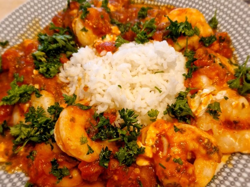 Cliquez pour zoomer ! Crevettes à la grecque Thermomix par naturailes