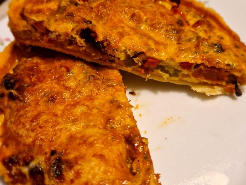 Cliquez pour zoomer ! Quiche poivrons et chorizo Thermomix par naturailes