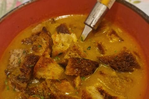 Cliquez pour zoomer ! Tartines échalotes et poires au chèvre Thermomix par naturailes