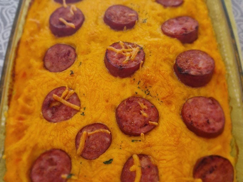 Cliquez pour zoomer ! Gratin de butternut à la saucisse de Montbéliard Thermomix par naturailes