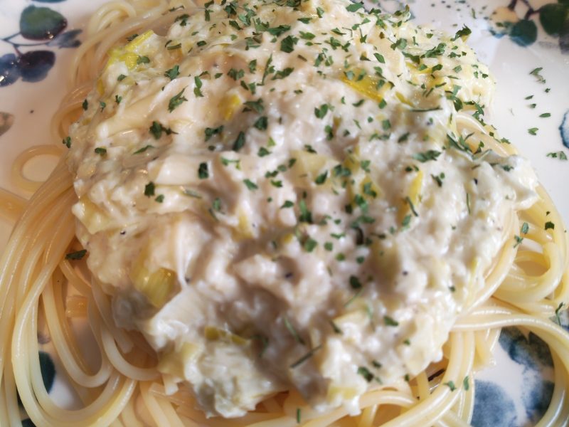 Cliquez pour zoomer ! Tagliatelles à la crème de poireaux Thermomix par naturailes