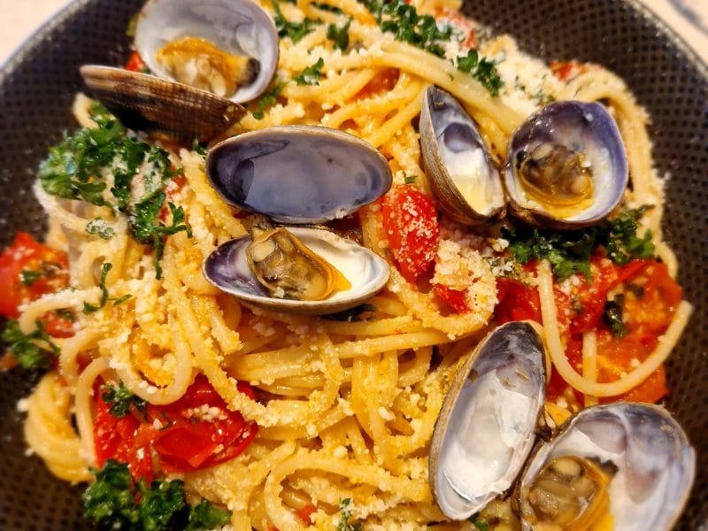 Cliquez pour zoomer ! Spaghettis aux palourdes Thermomix par naturailes