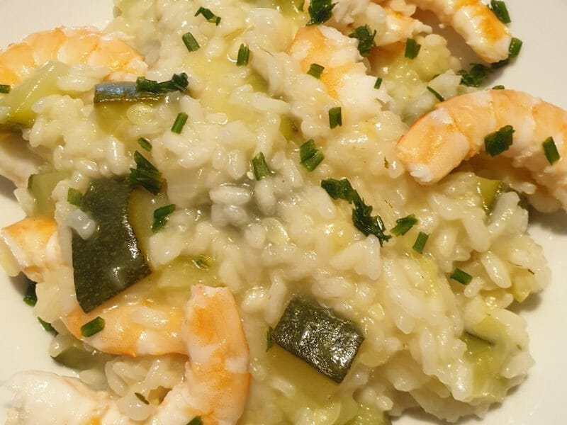 Cliquez pour zoomer ! Risotto courgettes et crevettes Thermomix par naturailes