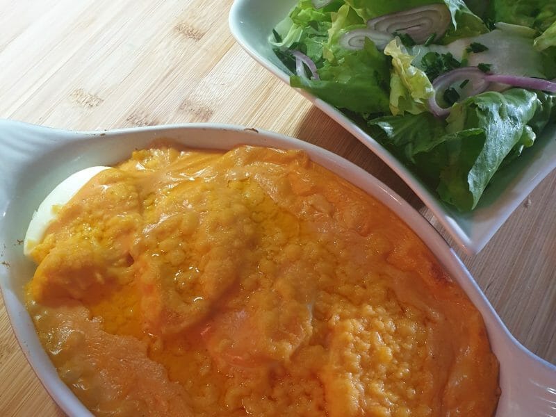 Cliquez pour zoomer ! Gratin d’oeufs durs Thermomix par naturailes