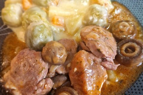 Cliquez pour zoomer ! Gratin de choux de Bruxelles au comté Thermomix par naturailes