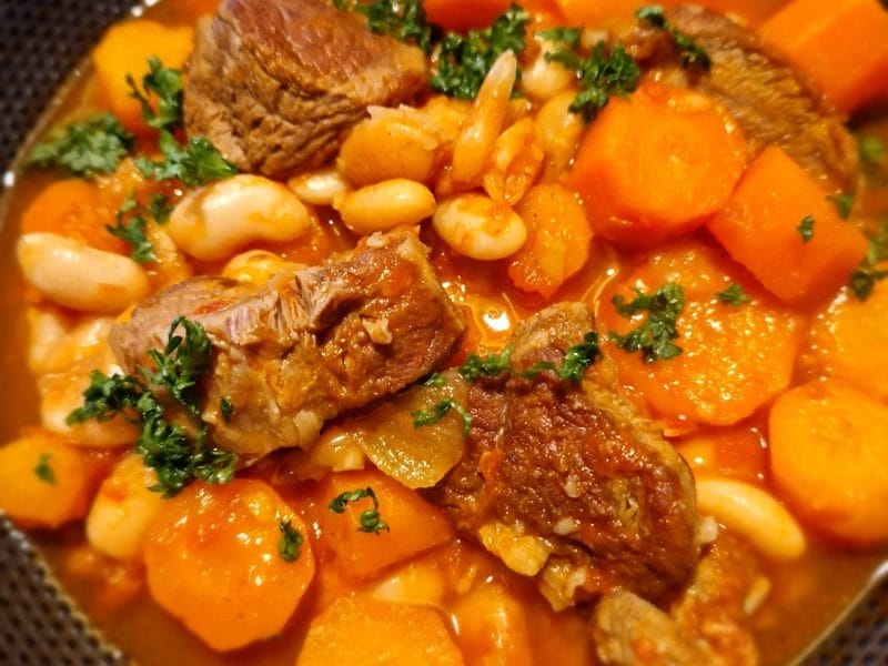 Cliquez pour zoomer ! Tajine de haricots lingots blancs Thermomix par naturailes