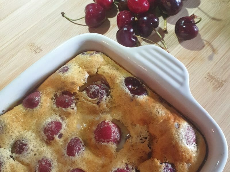 Cliquez pour zoomer ! Clafoutis aux cerises Thermomix par naturailes