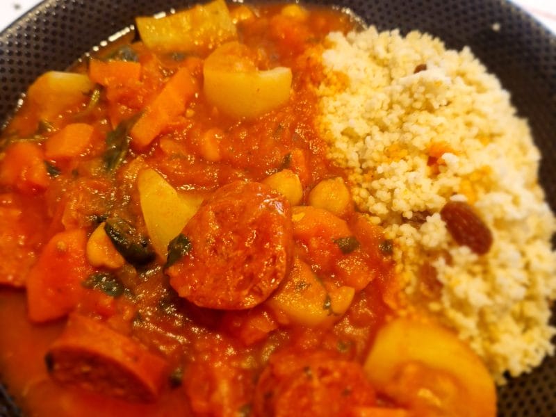 Cliquez pour zoomer ! Ragoût de pois chiches au chorizo et épinards Thermomix par naturailes