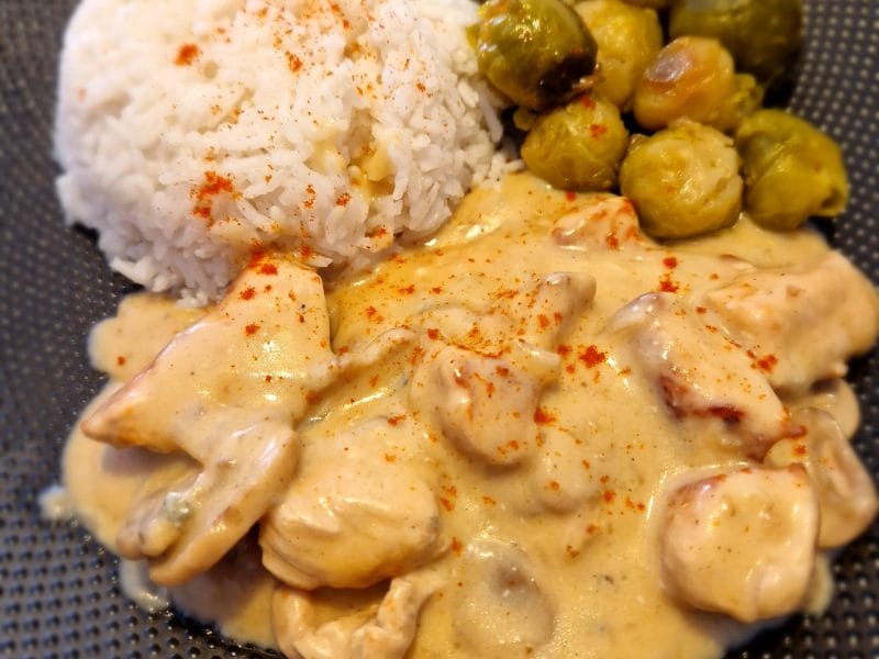 Cliquez pour zoomer ! Blanquette de dinde au bleu d’auvergne Thermomix par naturailes